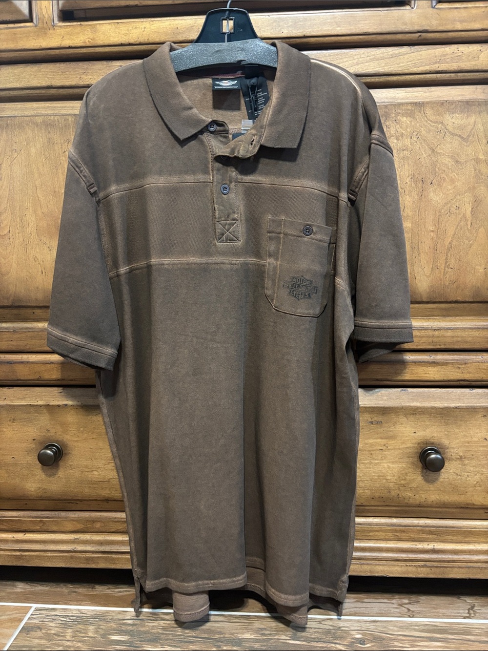 Harley-Davidson Brown Polo with Chest Pocket